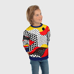 Свитшот детский Вихревая иллюзия, цвет: 3D-синий — фото 2