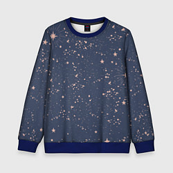 Свитшот детский Космическое поле звёзд, цвет: 3D-синий