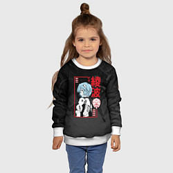 Свитшот детский Evangelion - Рей Аянами, цвет: 3D-белый — фото 2