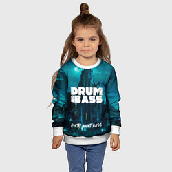 Свитшот детский Dnb night, цвет: 3D-белый — фото 2