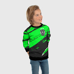 Свитшот детский Sporting sport green, цвет: 3D-черный — фото 2