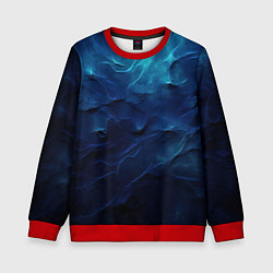 Свитшот детский Абстрактные волны глубины, цвет: 3D-красный