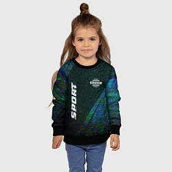 Свитшот детский Haval sport glitch blue, цвет: 3D-черный — фото 2