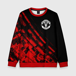Свитшот детский Manchester United sport grunge, цвет: 3D-красный
