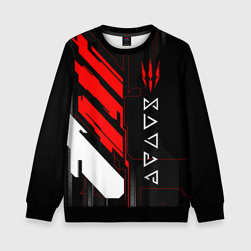 Детский свитшот The Witcher - Кибер / 3D-Черный – фото 1