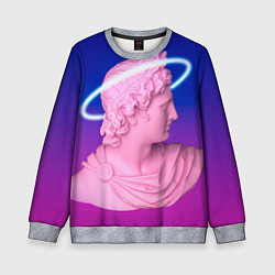 Свитшот детский Vaporwave neon, цвет: 3D-меланж