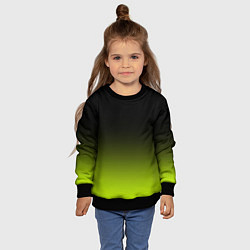 Свитшот детский Чёрно-салатовый градиент, цвет: 3D-черный — фото 2