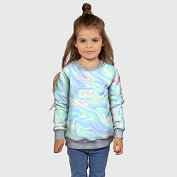 Свитшот детский Жидкая абстракция, цвет: 3D-меланж — фото 2