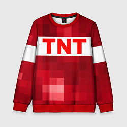 Свитшот детский Minecraft tnt texture, цвет: 3D-красный