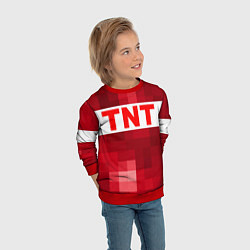 Свитшот детский Minecraft tnt texture, цвет: 3D-красный — фото 2