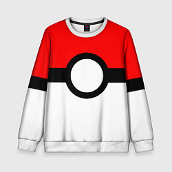 Свитшот детский Pokeball texture, цвет: 3D-белый