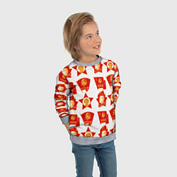 Свитшот детский Всегда готов КПСС, цвет: 3D-меланж — фото 2