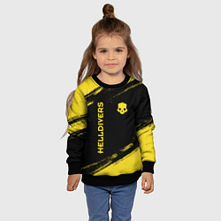Свитшот детский Helldivers: Skull Logo, цвет: 3D-черный — фото 2