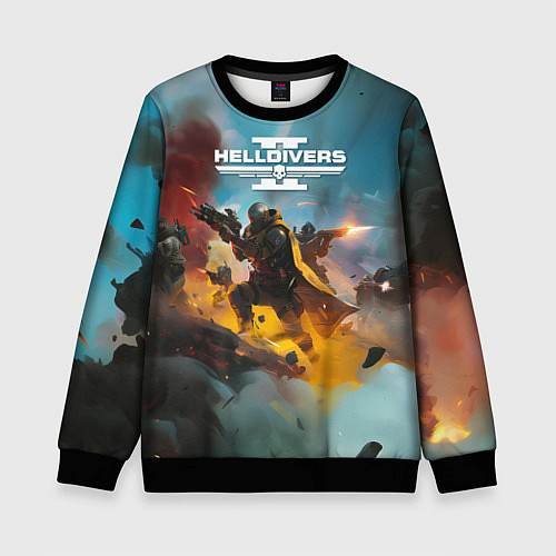 Детский свитшот Helldivers 2: Art / 3D-Черный – фото 1