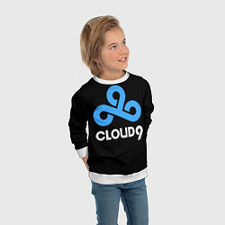 Свитшот детский Cloud9 - esports logo, цвет: 3D-белый — фото 2