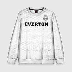 Свитшот детский Everton sport на светлом фоне посередине, цвет: 3D-белый