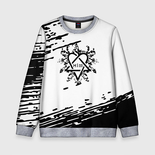 Детский свитшот Him метал / 3D-Меланж – фото 1