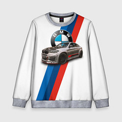 Свитшот детский Немецкий кроссовер BMW X6 M, цвет: 3D-меланж