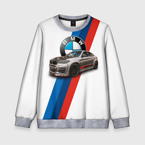 Детский свитшот Немецкий кроссовер BMW X6 M / 3D-Меланж – фото 1
