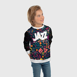 Свитшот детский Jazz improvisation, цвет: 3D-белый — фото 2