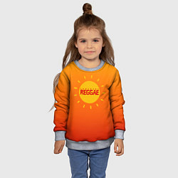 Свитшот детский Orange sunshine reggae, цвет: 3D-меланж — фото 2
