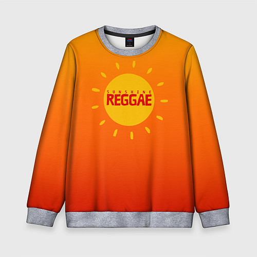 Детский свитшот Orange sunshine reggae / 3D-Меланж – фото 1