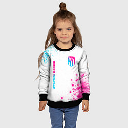 Свитшот детский Atletico Madrid neon gradient style вертикально, цвет: 3D-черный — фото 2