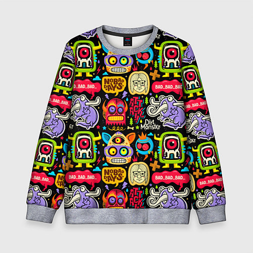 Детский свитшот No bad days / 3D-Меланж – фото 1