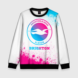 Свитшот детский Brighton neon gradient style, цвет: 3D-черный