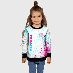 Свитшот детский Bayer 04 neon gradient style вертикально, цвет: 3D-черный — фото 2