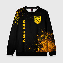 Детский свитшот West Ham - gold gradient вертикально