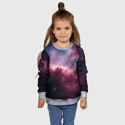 Свитшот детский Абстрактный космос фантастика, цвет: 3D-меланж — фото 2