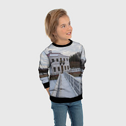 Свитшот детский Петергоф дворец Марли, цвет: 3D-черный — фото 2