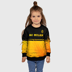Свитшот детский AC Milan - gold gradient посередине, цвет: 3D-черный — фото 2