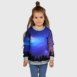 Свитшот детский Город вселенная, цвет: 3D-меланж — фото 2