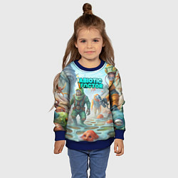 Свитшот детский Abiotic Factor монстры, цвет: 3D-синий — фото 2