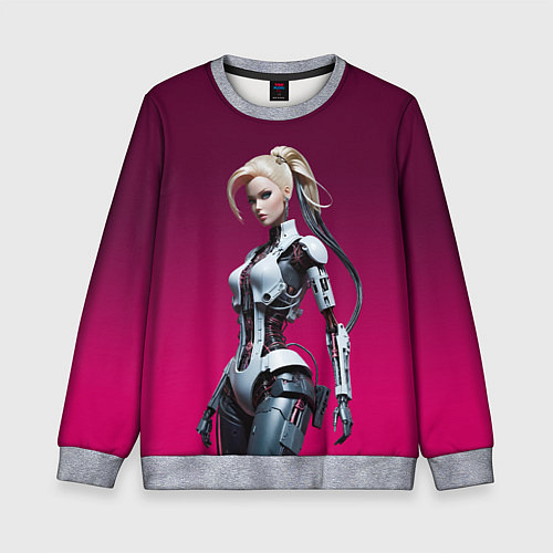 Детский свитшот Beauty cyber Barbie - ai art fantasy / 3D-Меланж – фото 1