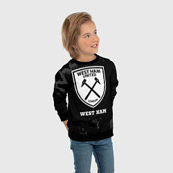 Свитшот детский West Ham sport на темном фоне, цвет: 3D-черный — фото 2