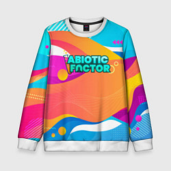Свитшот детский Abiotic Factor цветное безумие, цвет: 3D-белый