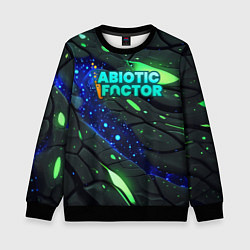 Свитшот детский Abiotic Factor logo bright neon, цвет: 3D-черный