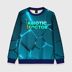 Свитшот детский Abiotic Factor logo neon, цвет: 3D-синий