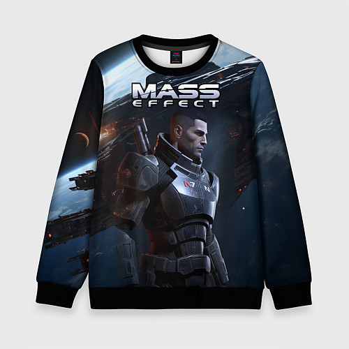 Детский свитшот Mass Effect game / 3D-Черный – фото 1
