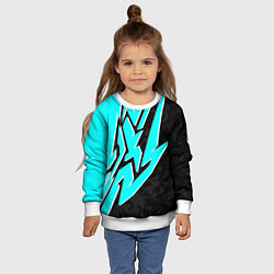 Свитшот детский Mint graffiti, цвет: 3D-белый — фото 2