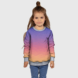 Свитшот детский Эффект рассвета градиентом с кристаллизацией, цвет: 3D-меланж — фото 2