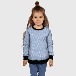 Свитшот детский Кривые линии серо-голубой, цвет: 3D-черный — фото 2