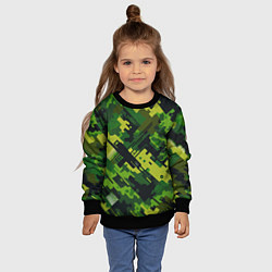 Свитшот детский Camouflage - pattern ai art, цвет: 3D-черный — фото 2