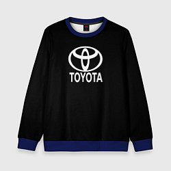 Свитшот детский Toyota white logo, цвет: 3D-синий