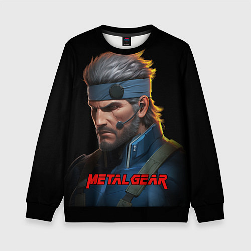 Детский свитшот Веном Снейк из игры Metal gear / 3D-Черный – фото 1