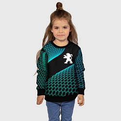 Свитшот детский Peugeot electro hexagon, цвет: 3D-черный — фото 2