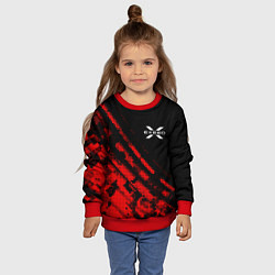 Свитшот детский Exeed sport grunge, цвет: 3D-красный — фото 2